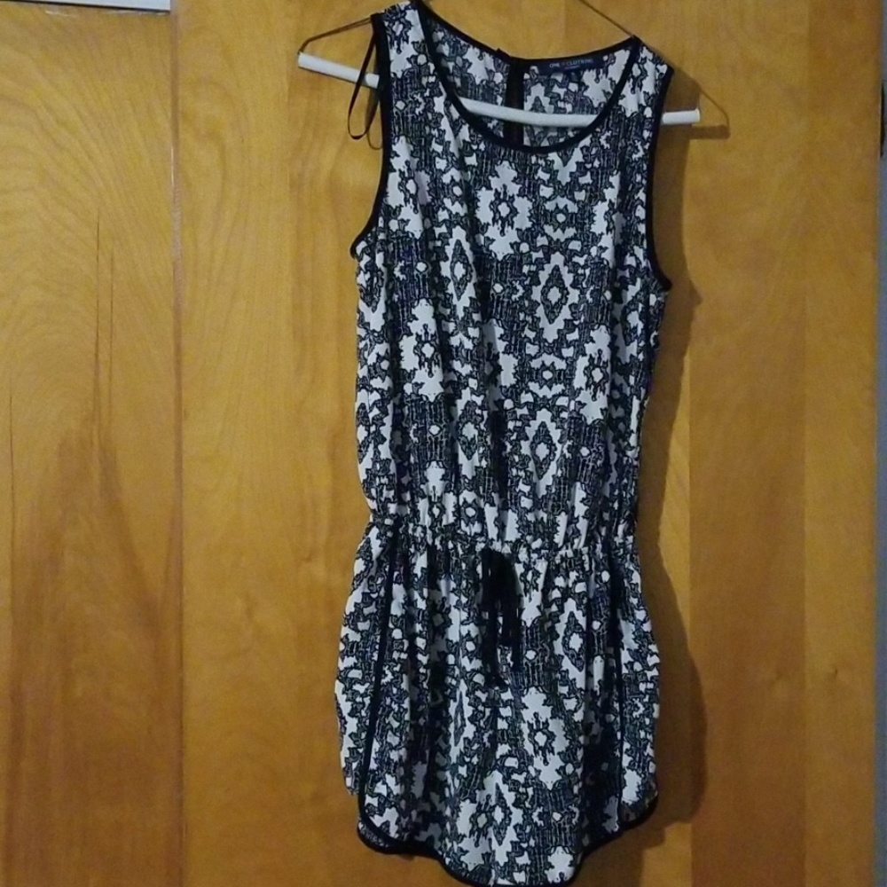 Black and white romper